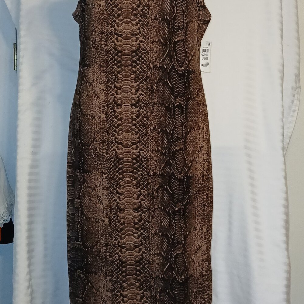Leopard print dress sizes large by bar 111